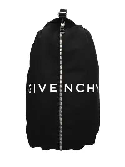 Givenchy G-zip Logo-print Backpack In Black