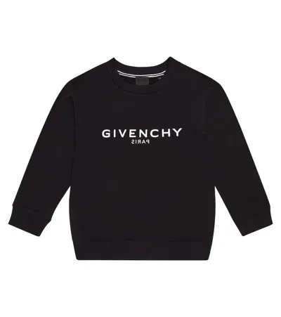 Givenchy Kids' Logo Cotton-blend Sweatshirt In Black