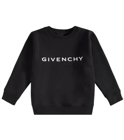 Givenchy Kids' Logo Cotton-blend Sweatshirt In Black