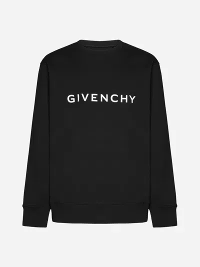 Givenchy Logo Cotton Sweatshirt In Black