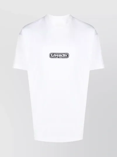 Givenchy Over Fit Cotton Logo T Shirt In White