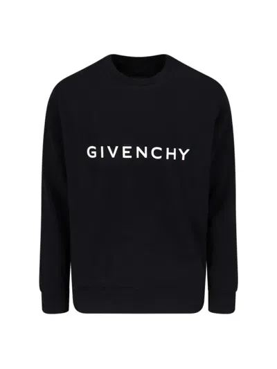 Givenchy Logo Crewneck Sweatshirt In Black