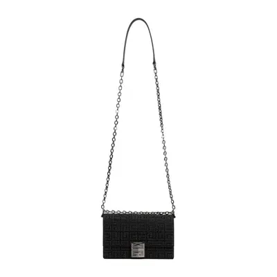 Givenchy Logo Detailed Chain Shoulder Bag In Black