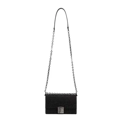 Givenchy Logo Detailed Chain Shoulder Bag In Black