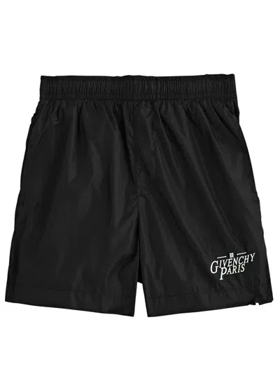 Givenchy Logo Swim Trunks In Black