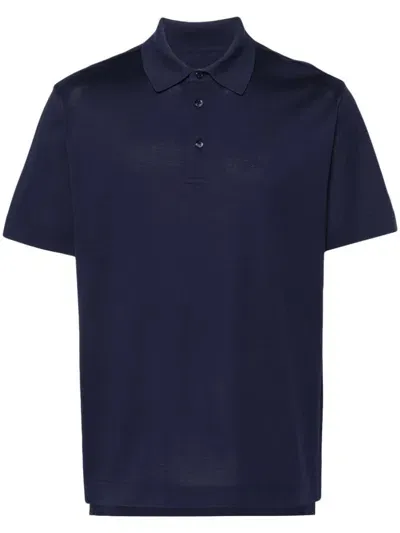 Givenchy Logo-embroidered Polo Shirt In Navy