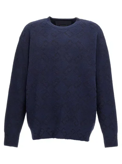 Givenchy Logo Embroidery Sweater In Blue