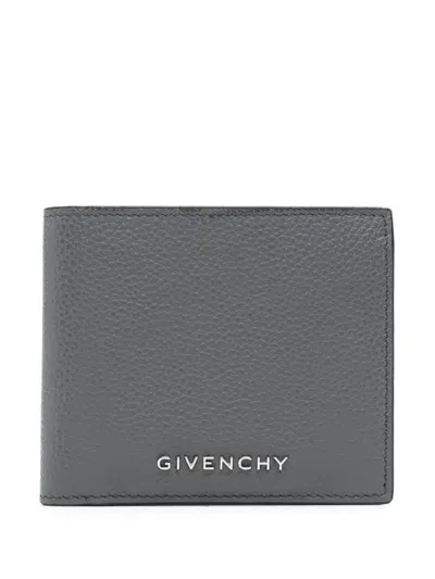 Givenchy Logo-lettering Wallet In Grey