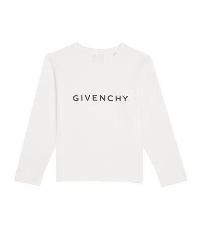 Givenchy Kids' Logo Logo-sleeve T-shirt In White