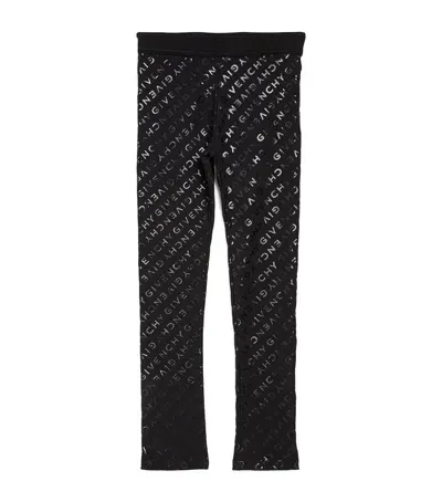 Givenchy Kids' Logo Print Leggings In Black