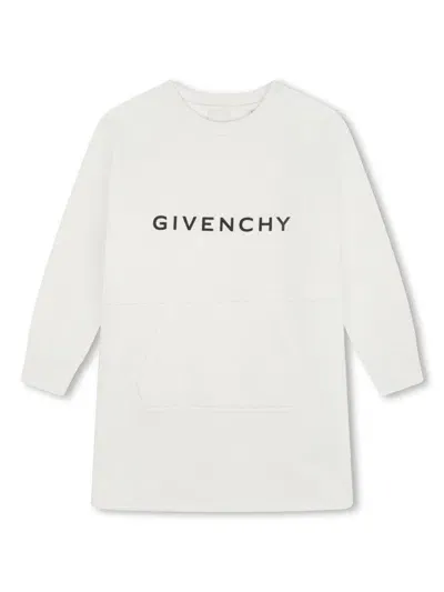 Givenchy Logo-print Long-sleeve T-shirt In Weiss