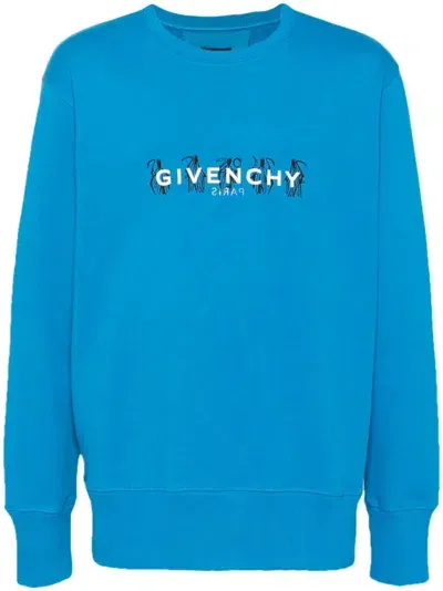 Givenchy Logo-printed Sweatshirt In Blue