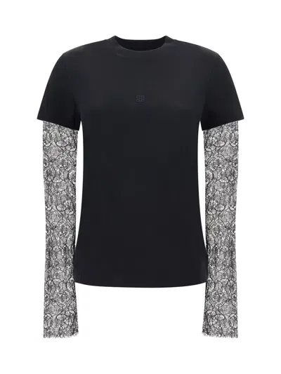 Givenchy Long Sleeve Jersey In Black