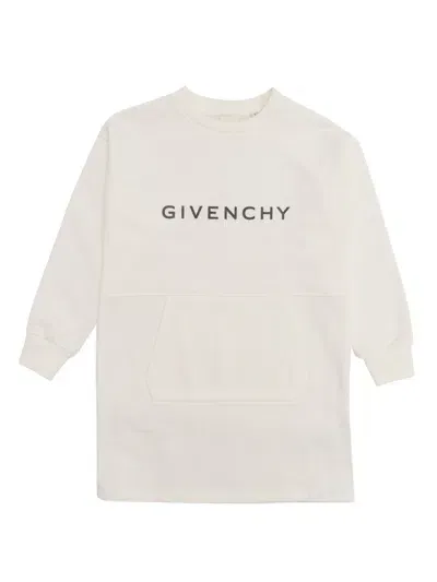 Givenchy Kids' Crew-neck Jersey Dress In White