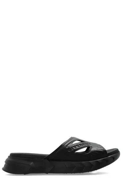 Givenchy Marshmallows Logo-debossed Slides In Black