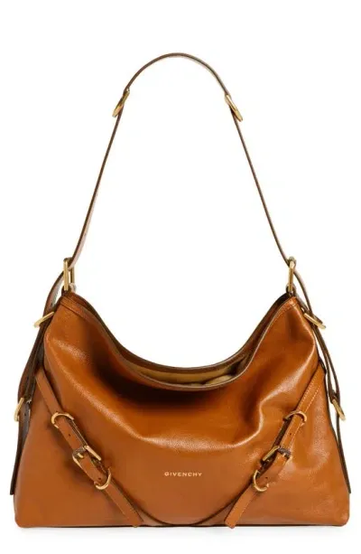 Givenchy Medium Voyou Bag In Leather In Soft Tan