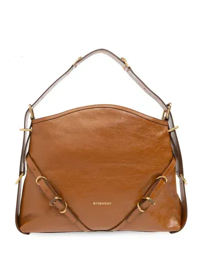 Givenchy Medium Voyou Leather Shoulder Bag In Brown