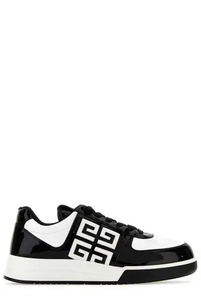 Givenchy Men's G4 Patent Leather Sneakers In Black