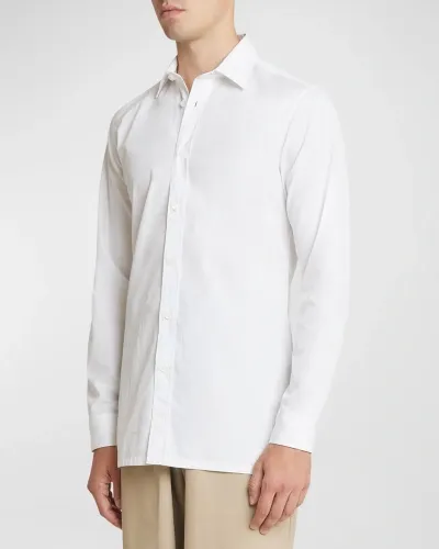 Givenchy Camciia Buttondown A Righe Oxford In White