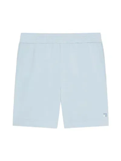 Givenchy Men's Plage Bermuda Shorts In Fleece In Sky Blue