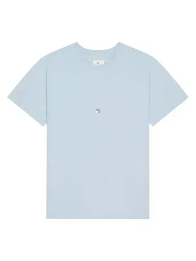 Givenchy T-shirt In Cotton With 4g Detail In Sky Blue