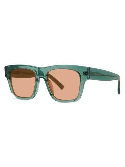 Givenchy Men's Rectangular 55mm Acetate Sunglasses In Light Green Roviex