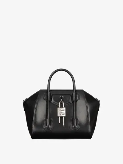 Givenchy Mini Antigona Lock Bag In Box Leather In Multicolor