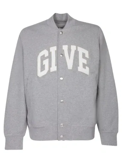 Givenchy Mélange-effect Cotton Track Jacket In Grey