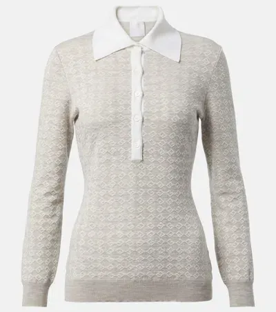 Givenchy Monogram 72 Polo Sweater In Beige