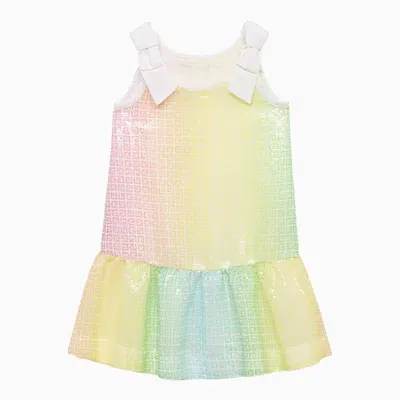 Givenchy Kids' Flared Dress With Sequins In Multicolor