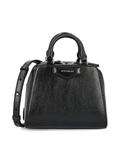 Givenchy Nano Antigona Cube Bag In Black