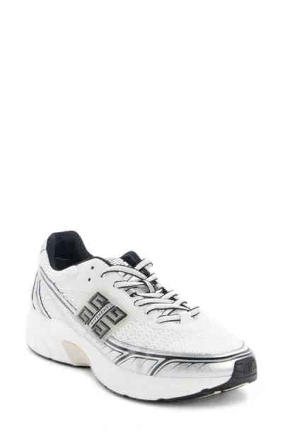 Givenchy Nfnty-52 Runners In Synthetic Leather And Mesh In White