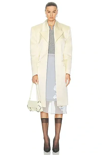 Givenchy Notched Lapel Coat In Butter