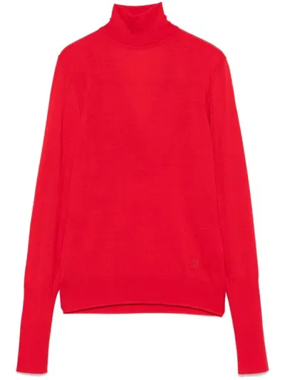 Givenchy Open-back Wool Sweater In Red