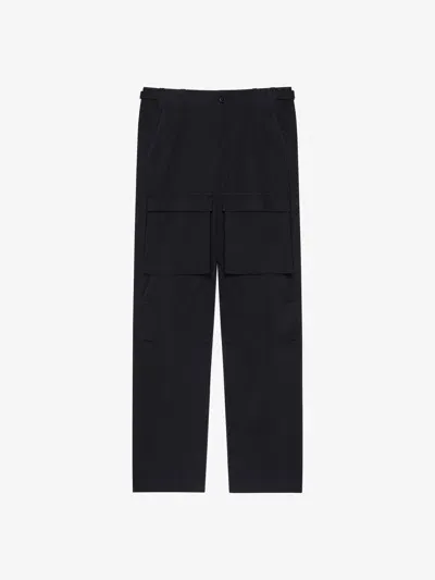 Givenchy Pantalon Cargo En Coton In Black