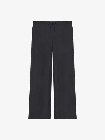 Givenchy Pantalon En Soie Et Lin In Black