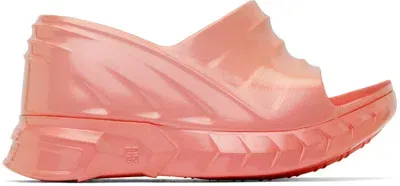 Givenchy Pink Marshmallow Wedge Sandals In 685-coral