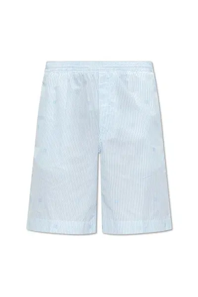 Givenchy Pinstriped Elastic Waist Shorts In Multi