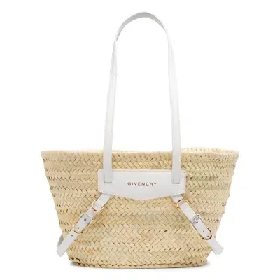 Givenchy Plage Voyou Raffia Small White Bag