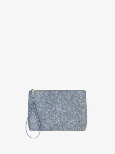 Givenchy Pochette  En Denim In Multicolor