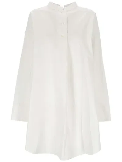 Givenchy Long Sleeved Shirt Dress In White