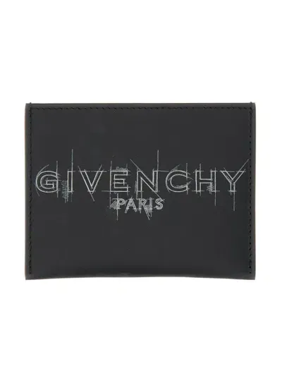 Givenchy Portacarte Con Logo In Black