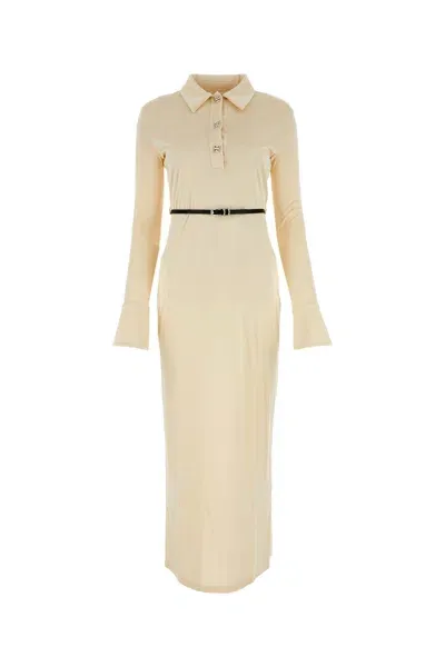 Givenchy Rib Long Voyou Belt Dress-36f Nd  Female In White