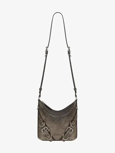 Givenchy Small Voyou Crossbody Bag In Leather In Burgundy