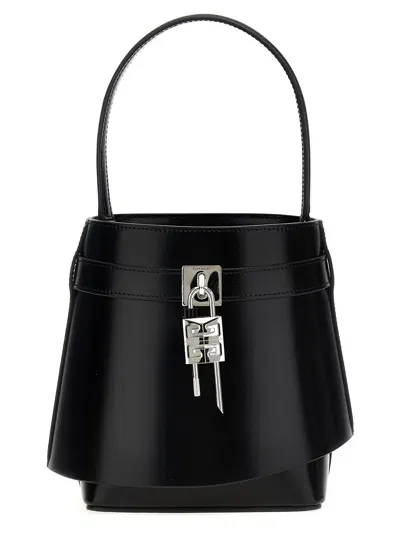 Givenchy Shark Lock Hand Bags In Black