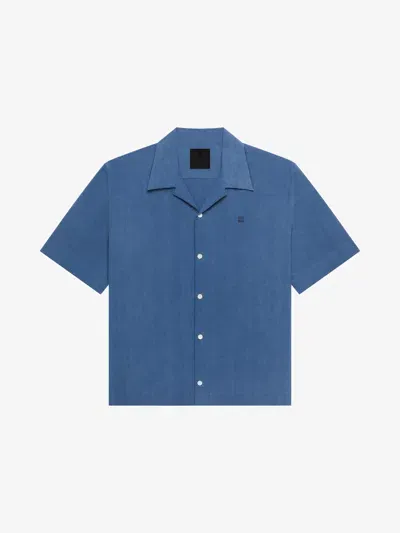 Givenchy Shirt In Ozone Washed Denim Chambray In Blue