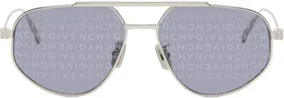 Givenchy Silver Gv Speed Sunglasses In Metallic