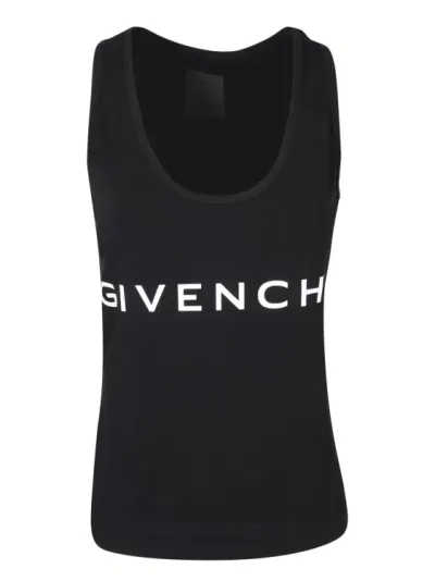 Givenchy Sleeveless Top In Stretch Fabric In Black