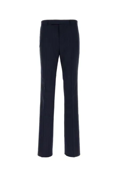 Givenchy Slim Fit Striped Tailored Pants In Blu