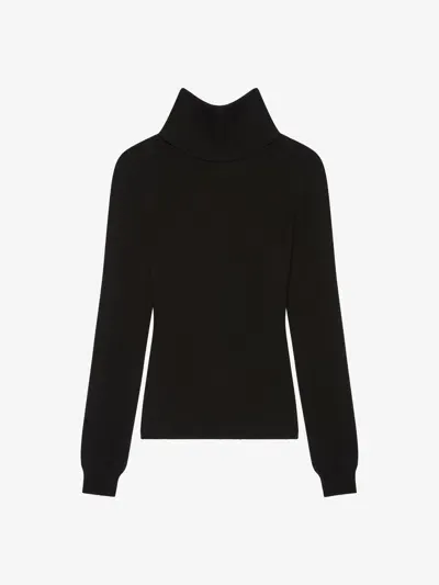 Givenchy Slim Fit Sweater In Cashmere Tied At The Back In Black